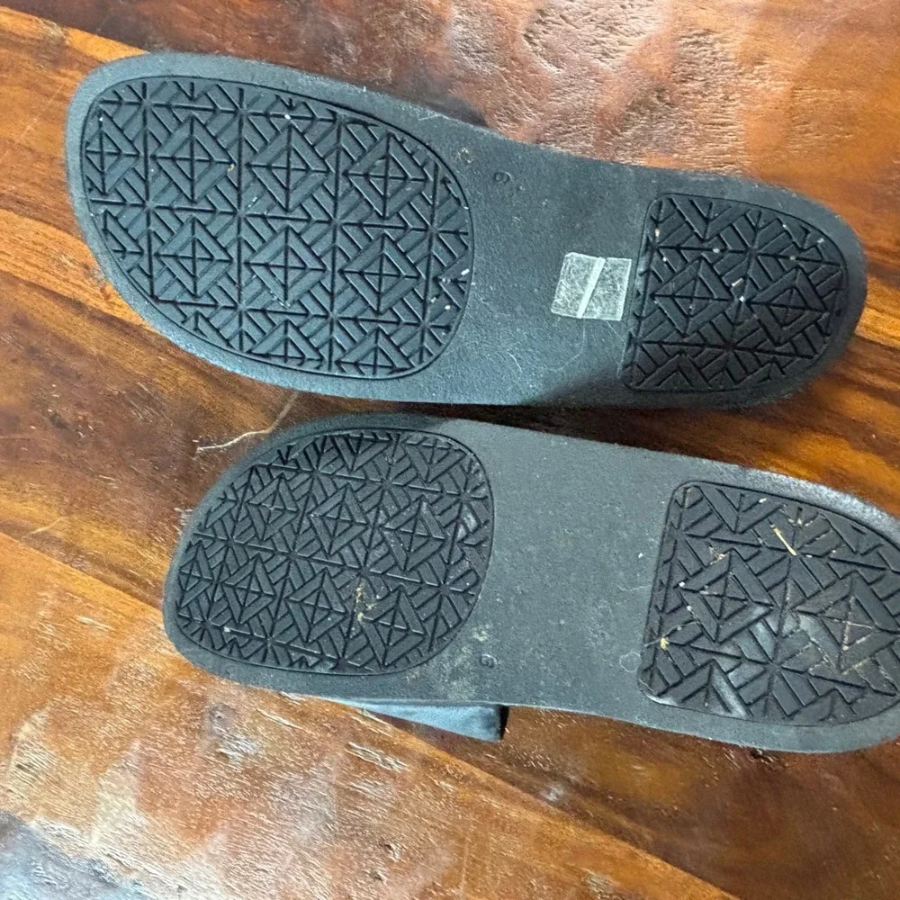 Tory Burch Miller Cloud Black Leather Logo Slide Sandals Womens Size 9